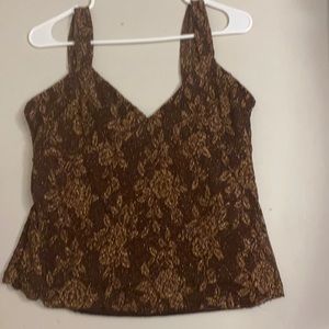 Brown/gold tank with shimmer detailing